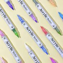 84pcs/Set 168 Colors Dual-Tip Liquid Marker Pens, Suitable For Painting And Art Creation - 8106-84 - View 3
