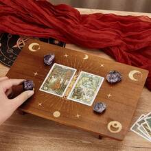 Altar Table, 11.8x7.8inch Wooden Meditation Altar Wiccan Alter Table Buddhist Shrine Moon Phase The Tree Of Life Pattrns Engraved Table For Room Decor Wiccan Supplies