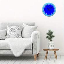 A Klein Blue Themed Wall Clock, A Silent Wall Clock With A Festive Atmosphere, With Easy-To-Read Numbers, Suitable Wall Decoration In Living Rooms, Gardens, Kitchens, Bedrooms And Offices, 10*10In - 10x10in - View 6