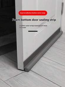 PU Leather Door Gap Sealing Strip, A Single-Sided Self-Adhesive Windproof, Insect-Proof And Dust-Proof Door Gap Isolation Tool - Multicolor - View 4