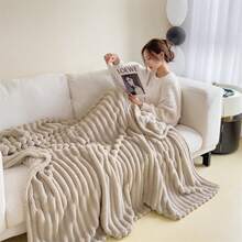 1 件超柔软毛绒毯，蓬松人造毛皮装饰毯，适用于卧室，舒适法兰绒毯，适合情人节、圣诞节、万圣节、休闲小憩、办公室午睡、家居装饰