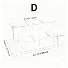 1 件亚克力蛋糕展示架、小雕像、香水、纸杯蛋糕展示架、优雅收藏品和化妆品收纳架、家居和商业展示架 - 彩色 - 查看 10