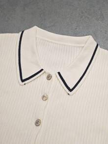 Cárdigan de punto elegante para mujer con cuello, botones delanteros y bolsillos, de manga larga y longitud regular con elasticidad media