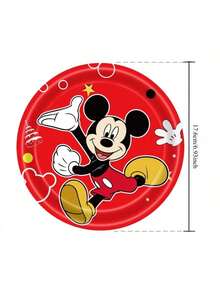 Disney [Authorized Title Reserved] 51-Piece Mickey Mouse Themed Party Set, Including Disposable Tableware, Plates, Cups, Paper Towels, Tablecloths, And Flags, For Birthday Party Decorations And Festive Props. Serves 10 And Is Perfect For Christmas, Thanksgiving, And Holiday Party Dinners. Perfect For Fans Of The Show. - Multicolor - View 7