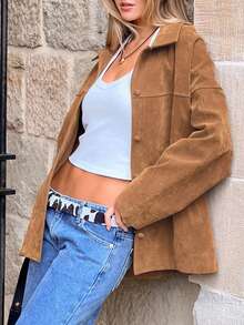 Vêtements d'automne pour femmes, manteau casual, manteau en suède, tenues pour rendez-vous, tenues casual chic pour femmes