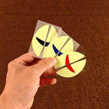 1 件摩托车/汽车反光贴纸，霓虹灯 3D 摩托车和恶魔猫眼形状反光贴花，适合驾驶 - 均碼 - 查看 11