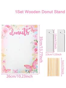 1set 9/16Holes Donut Wooden Display Stand, Rack Household Donut Display Rack Party Food Placement Rack, Flowers Butterfly Display Stand,1st Birthday Wedding Family Event Party Food Rack, Donut Display Wooden Stand, DIY Dessert Cake Decorations, Kitchen Decorations, Thanksgiving Christmas Party Kitchen Cooking Stand, 2026 New Year Decoration,Birthday Gifts, Party Gifts Favor,Babe Shower Decor,