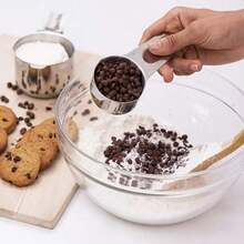 Stainless Steel Measuring Cup And Spoon Set, Metal Measuring Tool Kit, Baking And Pastry Tools, Coffee Scoop, Suitable For Baking, Cooking, Liquids, Powders, Beans, And Other Kitchen Cooking And Baking Tools