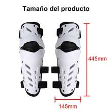 2 Piezas Rodilleras especiales para motociclistas diseñadas para proteger las rodillas y espinillas de lesiones en caso de caídas o impactos, gracias a su carcasa rígida externa de policarbonato y acolchado interno de espuma de alta densidad debido a su articulado diseño permite la flexión natural de la rodilla y sus correas ajustables de  ayudan a un ajuste más  y libre para adaptarse a diferentes tamaños de adultos. Tienen gran absorción de impactos y evitan daños mayores en caso de accidentes. Siempre usa tu equipo de  - Blanco - Ver 3