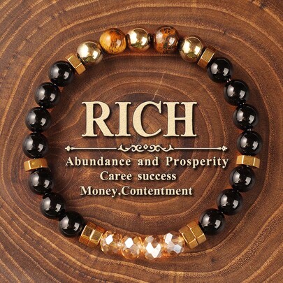Empath'S Armor Protection Bracelet: Natural Tiger Eye Stone, Black Garnet Beads, Stress Relief Jewelry - Suitable For Women And Men