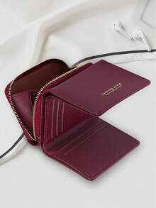 BATSIOE Toothpick Texture Fashion Letter Print Women's Wallet Exquisite Compact Multi-Card Slots Luxury Short Wallet Classic Zipper Design Coin Purse Card Holder Small Square Bag For Women Wallet Mini Wallet Purse Wallet Small Wallet Cute Wallet