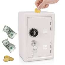 Safe Box Small Safe Small Safety Box,7.1*4.7*3.9inch Money Safe,Lockable Key Money Bank Safe Secure Your Savings Combination And Key Money Bank Safe,Metal Currency Money Box