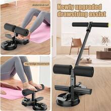 1pc Sit-Up Bar With Phone Holder, Home Fitness Sit-Up Assist Device, Sit-Up Exercise Equipment, Sports Gear, With 2 Strong Suction Cup Stands, Abdominal Trainer For Home Workout, Stable Sit-Up Bar, Home Fitness, Abdominal Training, Bodybuilding, Abs Workout, Home Exercise - Black - View 5