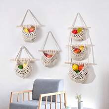 Handgeflochtener Aufbewahrungskorb, hängender Organizer-Korb für Nachttisch, Tischplatte, Wanddekoration, zum Aufbewahren von Sonnenbrillen, Kosmetika, Schreibwaren, Schlüsseln, Pflanzen usw.