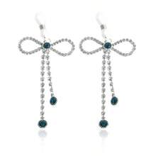 2pcs New Luxury Bow Tassel Chest Decor Pendant, European & American Fashion Nipple Ring, Nipple Piercing-Free Party Intimate Accessory