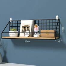 Wall Shelf With Hooks - Iron & Wood Entryway Organizer For Keys, Hats. Space-Saving Storage For Home, Office. Great Gift For Organizers, Homeowners, New Movers. Perfect For Housewarming, Christmas, Birthday