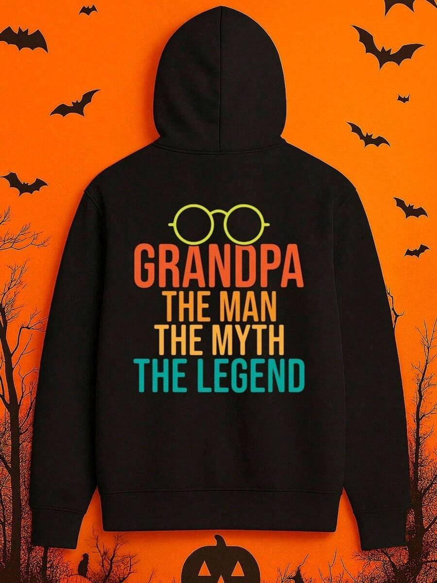 1pc Hoodies & Sweatshirt Funny Hoodies Mens Regular Fit Black Casual Classic Design Pullover Hooded Sweatshirt Streetwear For Winter Fall, As Gift Regular Fit, All-Season Casual Wear, Ideal Gift H,Fall Hoodies,Men's Fall Clothes,Street Wear,Halloween,Mens Hoodies,Y2k Clothes,Jesus Hoodie,Thanksgiving Day,Nightmare Before Christmas,Christmas - 黑色 - 查看 1