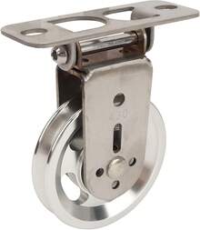 RiToEasysports Rueda de Polea de, Rueda de Tracción de Rotación Silenciosa de Acero Inoxidable para Sistema de Polea Que Levanta Equipos de Gimnasio - Aluminio - Ver 2