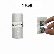 2/4 role de hârtie termică transparentă autoadezivă, potrivită pentru mini imprimantă portabilă, hârtie termică lucioasă, 57 mm x 2,5 m, etichete termice, potrivită pentru majoritatea imprimantelor de buzunar