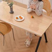 1pc Rectangular Tablecloth, 0.25mm Transparent Dining Table Mat, PVC Surface Protective Pad, Suitable For Home And Hotel Coffee Tables