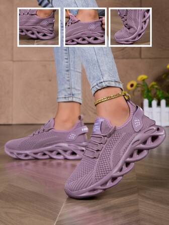 Women's Thick Sole Platform Chunky Sneakers, Mesh Breathable Casual Athletic Shoes, Lightweight And Comfortable Walking Shoes