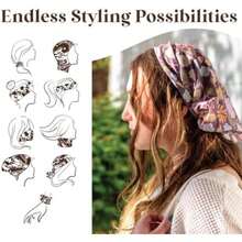 Karma Gifts - Diadema ancha, teñido anudado arcoíris(Azul Floral) - Tipo 12 - Ver 8