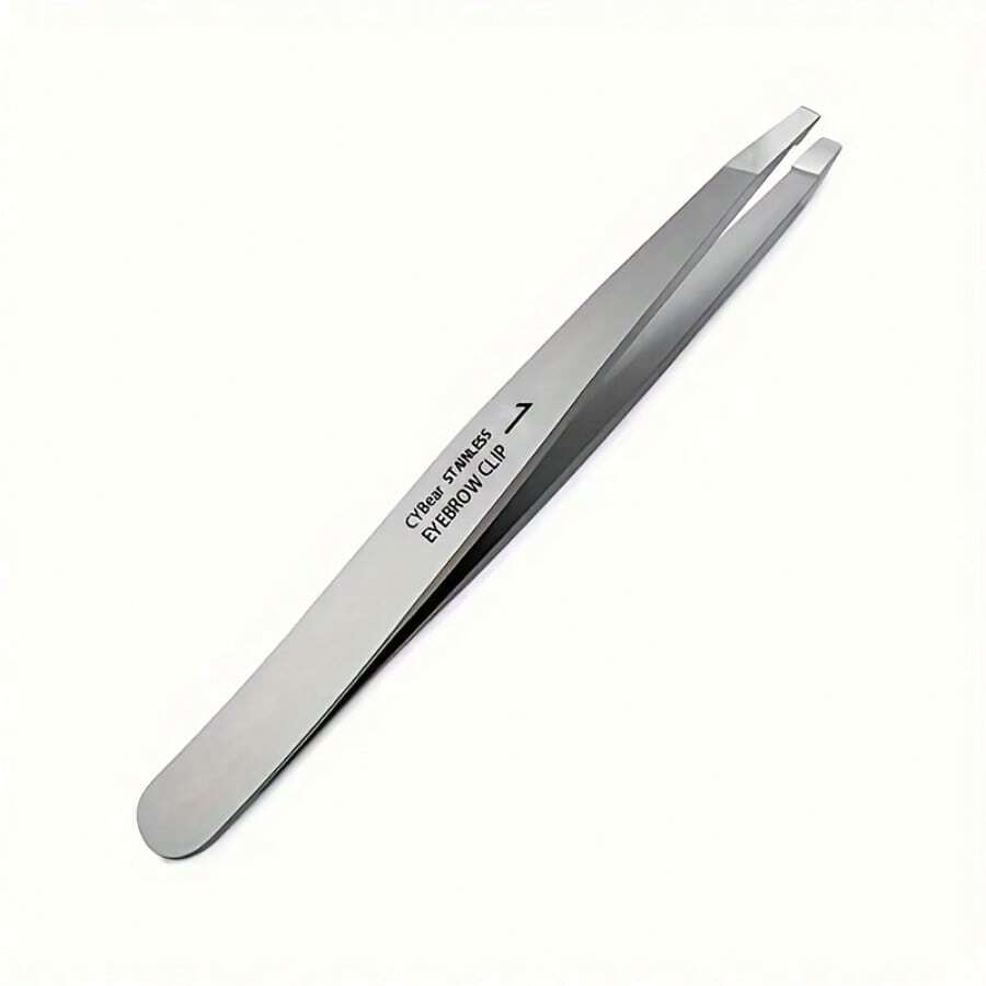 A Stainless Steel Eyebrow Tweezers - Professional Hair Removal Tweezers - Suitable For Facial Hair And Folliculitis Hair Removal - 銀色 - 查看 1