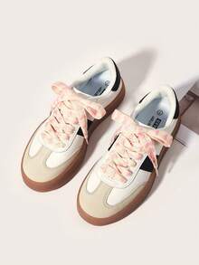 1 Pair 120cm Fashion Heart Shape Flat Shoelaces, For Casual Sneakers,White Shoes Daily Wear - Pink - View 4