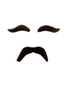 1 set păr lung artificial realist, gros, barbă și sprâncene, potrivit pentru Halloween, bal mascat, spectacol dramatic, petrecere, nuntă, Ziua Tatălui, Crăciun