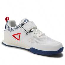 Men's Powerlifting Squat Shoes, Breathable Weightlifting Sneakers With Hook And Loop Strap, TPU & Rubber Sole For Stability, Indoor Gym Deadlift & Bench Press Training