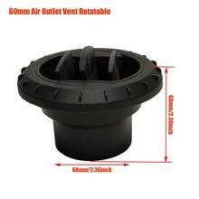 1 pieza Tubo de calefacción de aire de 60 mm de diámetro x 100 cm de longitud, conector de escape de salida, adecuado para el conector de conducto de salida del calentador Webasto Eberspaecher