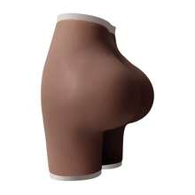 Plus Size Women's High Waist Tights Silicone Panties Artificial Open Crotch Hip Lifter Butt Bum Lift Shaper Shapewear Leggings - Màu nâu Sô-cô-la - Xem 3
