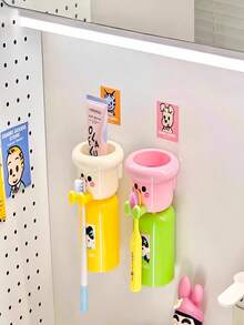 1 buc/2 buc/3 buc suport magnetic pentru periuță de dinți, suport magnetic neperforat pentru periuță de dinți de baie, mare, cu cană magnetică