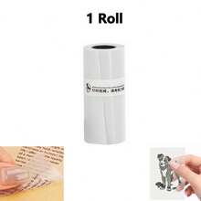 2/4 role de hârtie termică transparentă autoadezivă, potrivită pentru mini imprimantă portabilă, hârtie termică lucioasă, 57 mm x 2,5 m, etichete termice, potrivită pentru majoritatea imprimantelor de buzunar