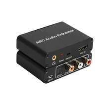 HD ARC Audio Extractor, 192KHz HDTV ARC Audio Adapter Converter Splitter To Optical TOSLINK SPDIF + RCA L/R+ Coaxial And Analog 3.5mm Stereo For Soundbar HDTV Speaker Amplifier Headphones - 黑色 - 查看 1