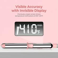 75W Pink Hair Straightener With 360° Swivel Cord, 230°C Max Temp - Portable, Time-Saving, Hair-Care, Ideal For Travel & Daily Use, Perfect Christmas Gift - 查看 6