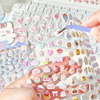 3D Mini Animal Stickers Back To School Cute Stickers Seal Bubble Stickers Cartoon Animal Stickers, Decorative Stickers Suitable For Scrapbooking, Stationery Decoration, DIY Projects, School Supplies