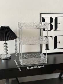 1 szt. 1/2/3-poziomowa skrzynka do przechowywania na biurko, półka łazienkowa, uchwyt na kubek, tacka, organizer na kosmetyki, przezroczysty organizer na biurko, łatwy w montażu, odpowiedni do biura, gabinetu, łazienki, sypialni, przechowywania przedmiotów, wystroju mebli, wystroju pokoju, akcesoriów łazienkowych