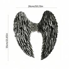 Halloween Black Feather Angel Wings Fantasy Cosplay Wings Costume For Adults Kids Festival Party - màu đen - Xem 7