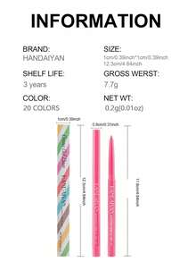 HANDAIYAN 0.2克防水液体眼线笔，速干持久细尖眼线笔，适合派对、节日、婚礼、角色扮演、春夏场合，可作为生日/情人节/母亲节礼物，也是狂欢节派对的必备单品，多种颜色可选。 - 黑色 - 查看 12