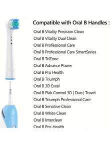 Electric Toothbrush Replacement Heads - Soft Bristles, Compatible With 1000/9600/3757/500/3000/8000/7500/7000/Pro Series, Suitable For Household Or Personal Use, Matches Smart Series And Professional Models - Multicolor - View 5
