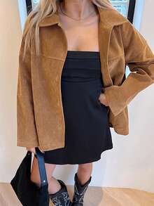 Vêtements d'automne pour femmes, manteau casual, manteau en suède, tenues pour rendez-vous, tenues casual chic pour femmes