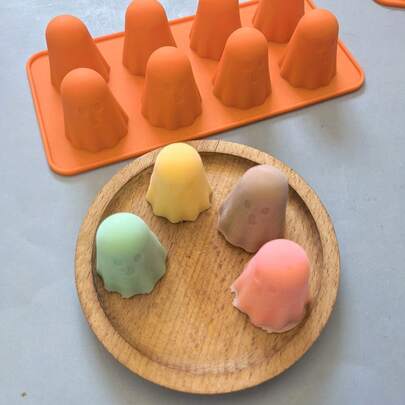 قالب شكل شبح إبهام من الشوكولاتة الحلوى قطعة واحدة، قالب سيليكون شبح جميل لمكعبات الثلج والجيلي والبودنج والصابون DIY والأشغال اليدوية من الراتنج