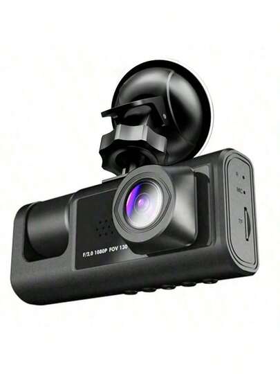 1pc,Dash Cam Front Inside,2 Channels Dash Camera Cars, 1080P FHD DVR Car Dashboard Loop Recording,2 Inch Display,Not Included SD Card Battery Capacity 150mAh view 7