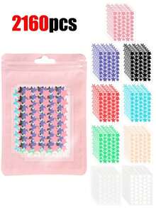 1200/480pcs Pink, Black, White, Blue, Purple, Green, Star E-Star Facial Stickers, A Must-Have For Taking Photos, Facial Painting, Suitable For Various Parties, Gatherings, And Fun Activities. 240/40pcs,Makeup,Cheap,Room Decor,Vanity,Travel,Bedroom,Makeup Accessories