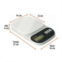 BASE-5EC 15160 Digital Kitchen Scale With Glass Plate, 5 Kg Capacity - Orange - View 2