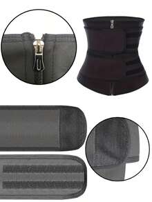 High Compression Waist Trainer Belt For Women – Local Delivery Workout Waist Cincher With Strong, Sweat Sauna Effect, Tummy Control & Back Support. Ideal For Running, Pilates, And Gym Training, Sizes 0XL-5XL Black - 黑色 - 查看 5