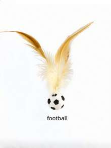 1 pieza/3 piezas Nuevo juguete de pelota elástica con plumas rojas para gatos, juguete de mascota que se entretiene solo, juguete interactivo para gatos