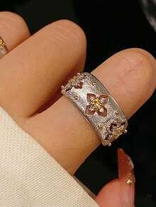 1 chiếc nhẫn hở kiểu cổ điển, trang sức thủ công dành cho nữ, bạc sterling 925, nhẹ nhàng và sang trọng, nhẫn đơn tinh tế, phụ kiện tuyệt đẹp, thích hợp cho sinh nhật, dạ hội, tiệc tùng, hẹn hò của bé gái. - Nhẫn hở chải xước cổ điển - Xem 6