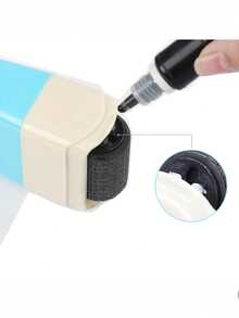 Identity Protection Roller Stamp Refill Ink, 3/10ml Bottle Black Ink, Suitable For Confidential Roller Stamps, Easy-To-Use Office Supplies - Multicolor - View 3